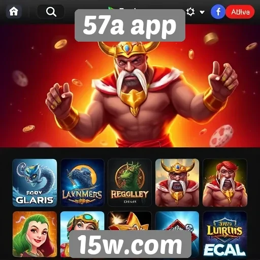57a app oferece ampla variedade de jogos online